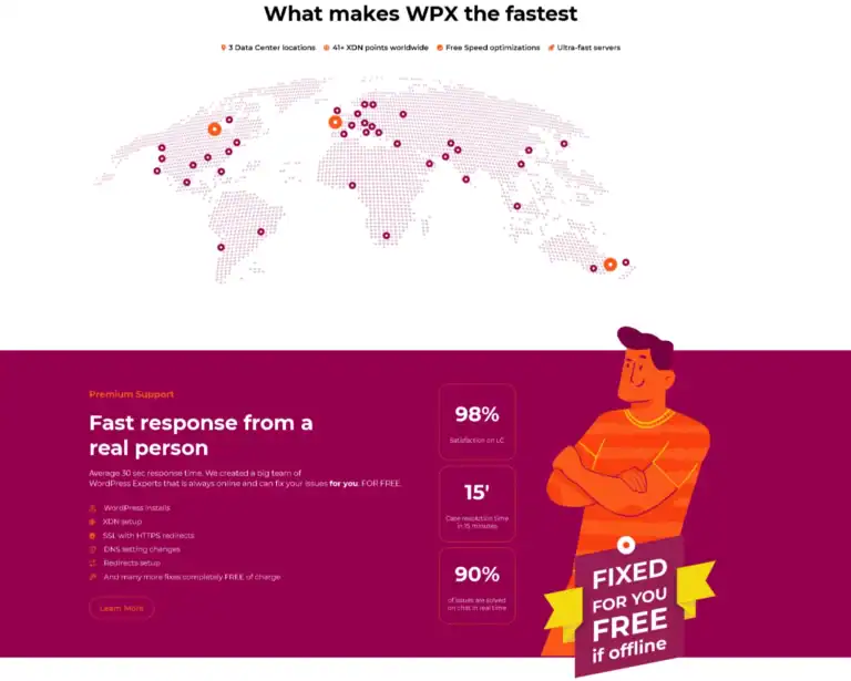 WPX Hosting network. Global data centers and XDN points for faster WordPress hosting. Fast, reliable support.